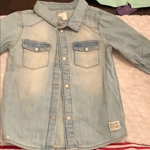 Baby jean long sleeve shirt